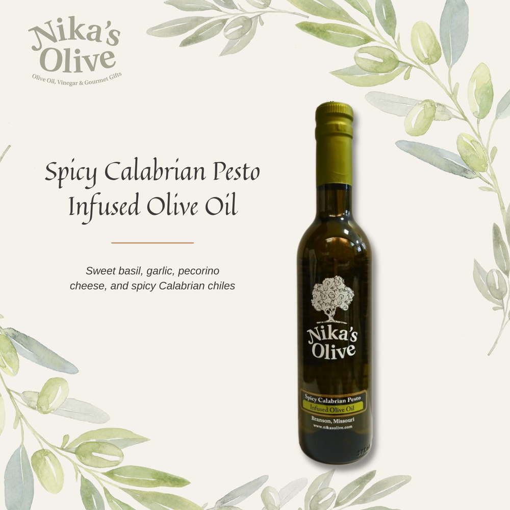 Spicy Calabrian Pesto Infused Extra Virgin Olive Oil — Nika's